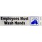 Hillman Hillman Group 848594 2 x 8 in. Nickle Mylar Employees Must Wash Hands Sign - 1 6 Piece, 848594 848594 - alternate 1